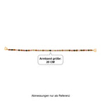 D'Joy AA Multi-Turmalin 20cm Eternity Armband, 925 Silber 750 Gelbgold Vermeil - 8,72 ct.