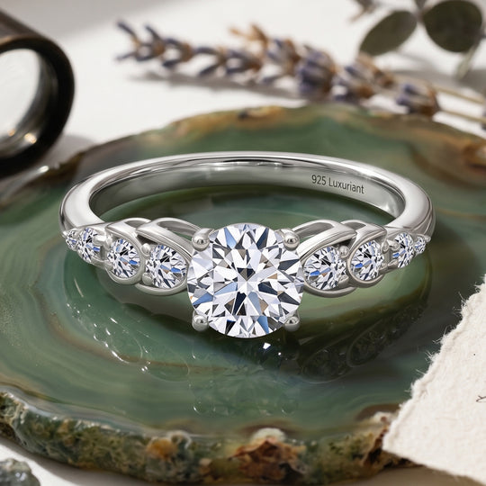 LUXURIANT DIAMOND - Lab Grown Diamant VS-EF SGL zertifiziert Ring 925 Silber Rhodiniert (Größe 18.00) ca. 1.00 ct