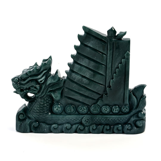 Natürlicher Olmek Jadeit, Typ A Jade, 7cm, Drachenfigur