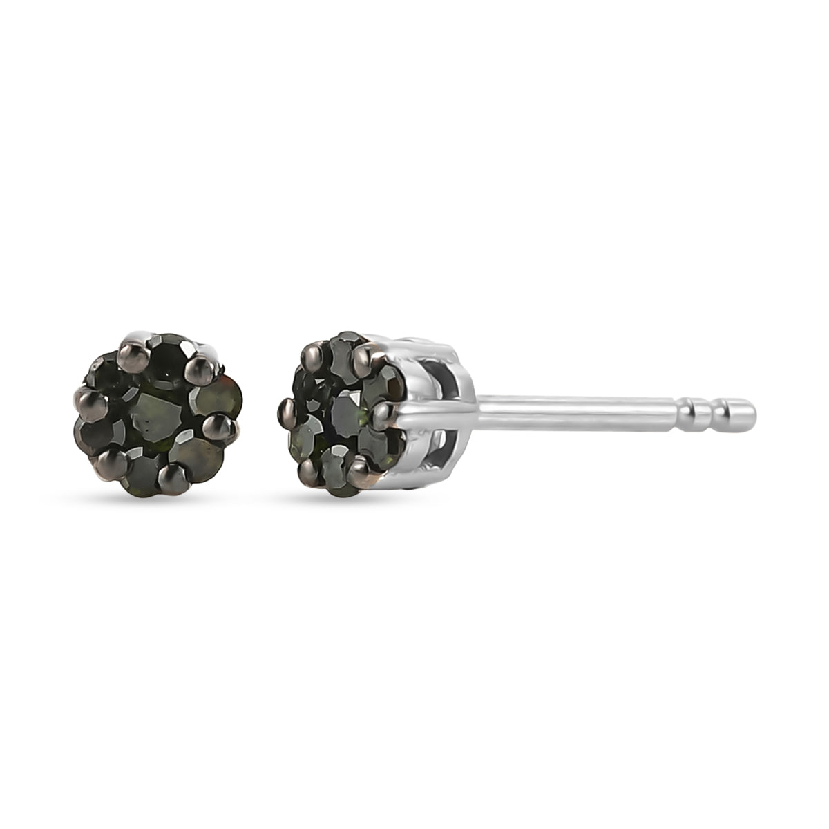 D'Joy Grüner Diamant Ohrringe 925 Silber Rhodiniert (10-15 Werktage Lieferzeit) ca. 0.15 ct