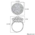 LUXURIANT DIAMOND - Lab Grown Diamant VS-EF Ring 925 Silber Platiniert (Größe 17.00) ca. 3,00 ct