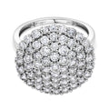 LUXURIANT DIAMOND - Lab Grown Diamant VS-EF Ring 925 Silber Platiniert (Größe 18.00) ca. 3,00 ct