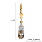 D'Joy AA Turkizit, Moissanit AGI zertifiziert Ohrringe 925 Silber 750 Gelbgold vermeil ca. 2,54 ct.