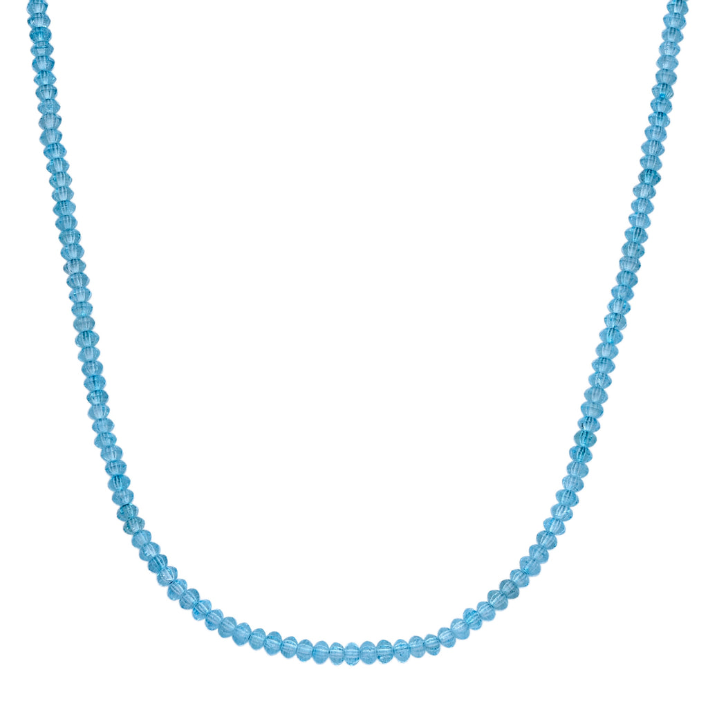 D'Joy Blau Topas Halskette ca. 45 cm 925 Silber Rhodiniert ca. 45,00 ct.