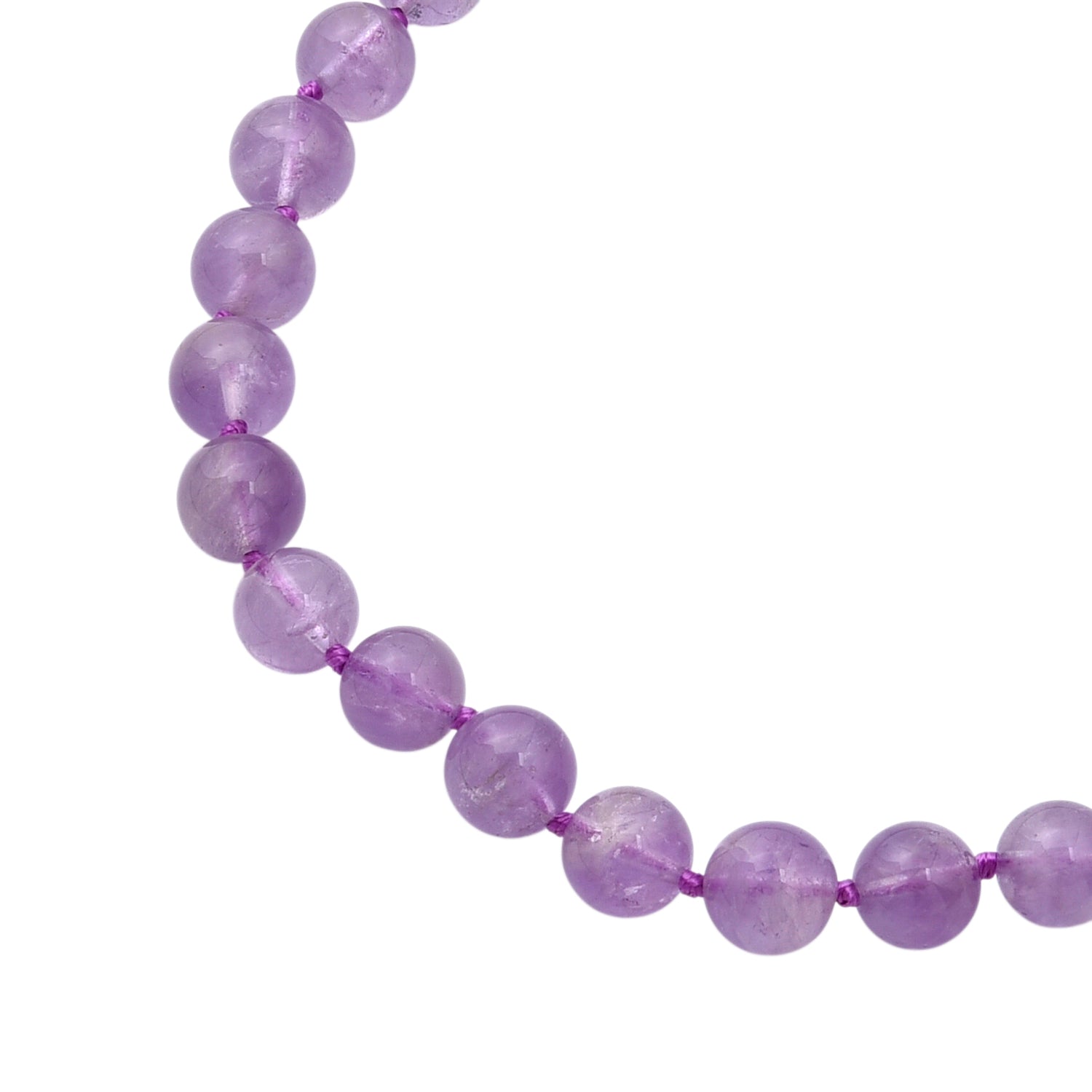 D'Joy Rose De France Amethyst Halskette ca. 50 cm 925 Silber Rhodiniert ca. 300.00 ct
