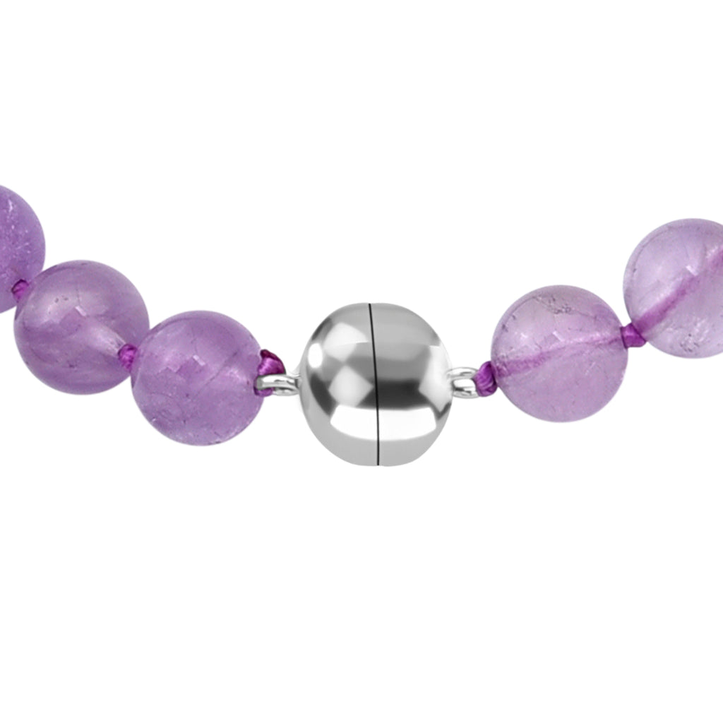 D'Joy Rose De France Amethyst Halskette ca. 50 cm 925 Silber Rhodiniert ca. 300.00 ct