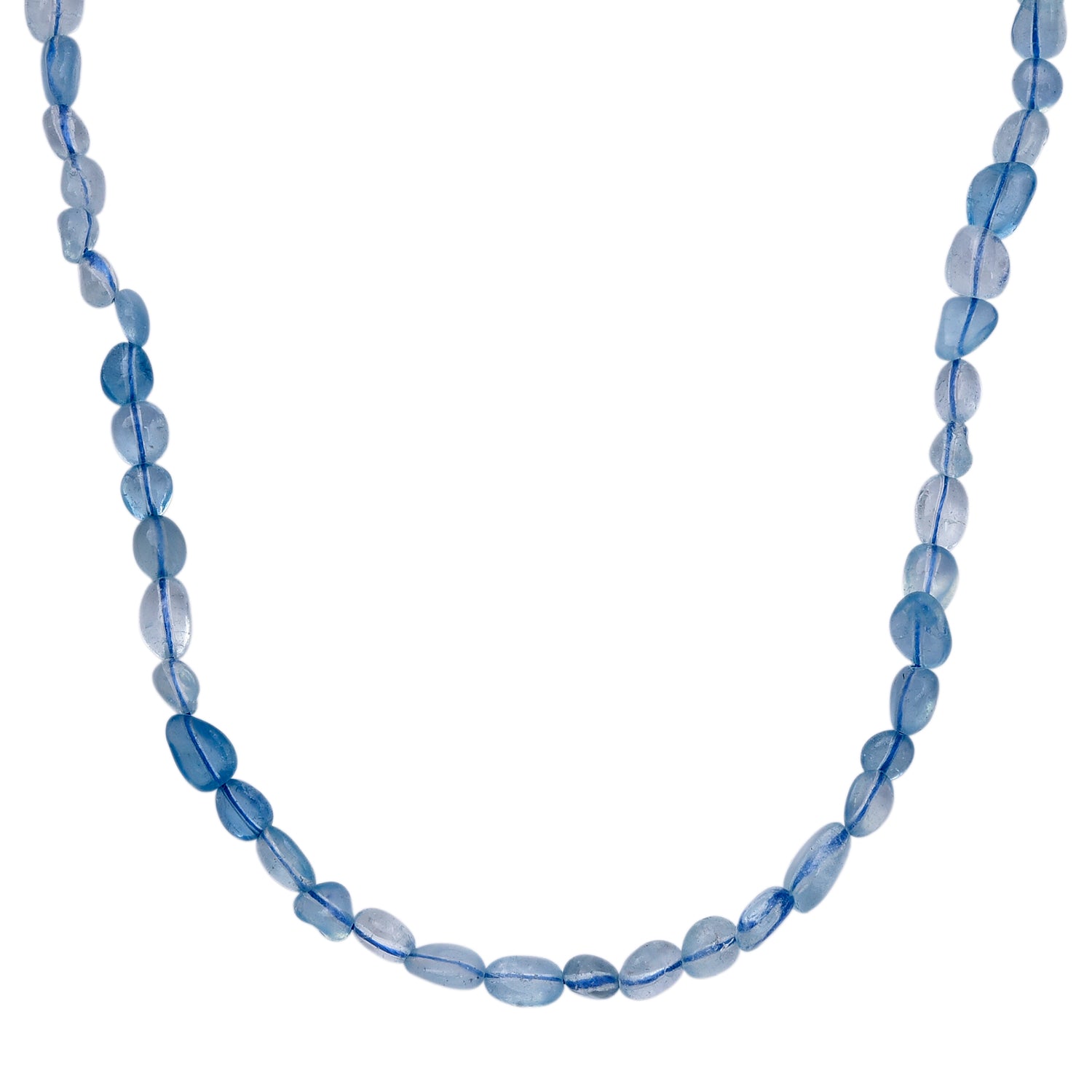Aquamarin Halskette ca. 45 cm 316L Edelstahl ca. 90.00 ct