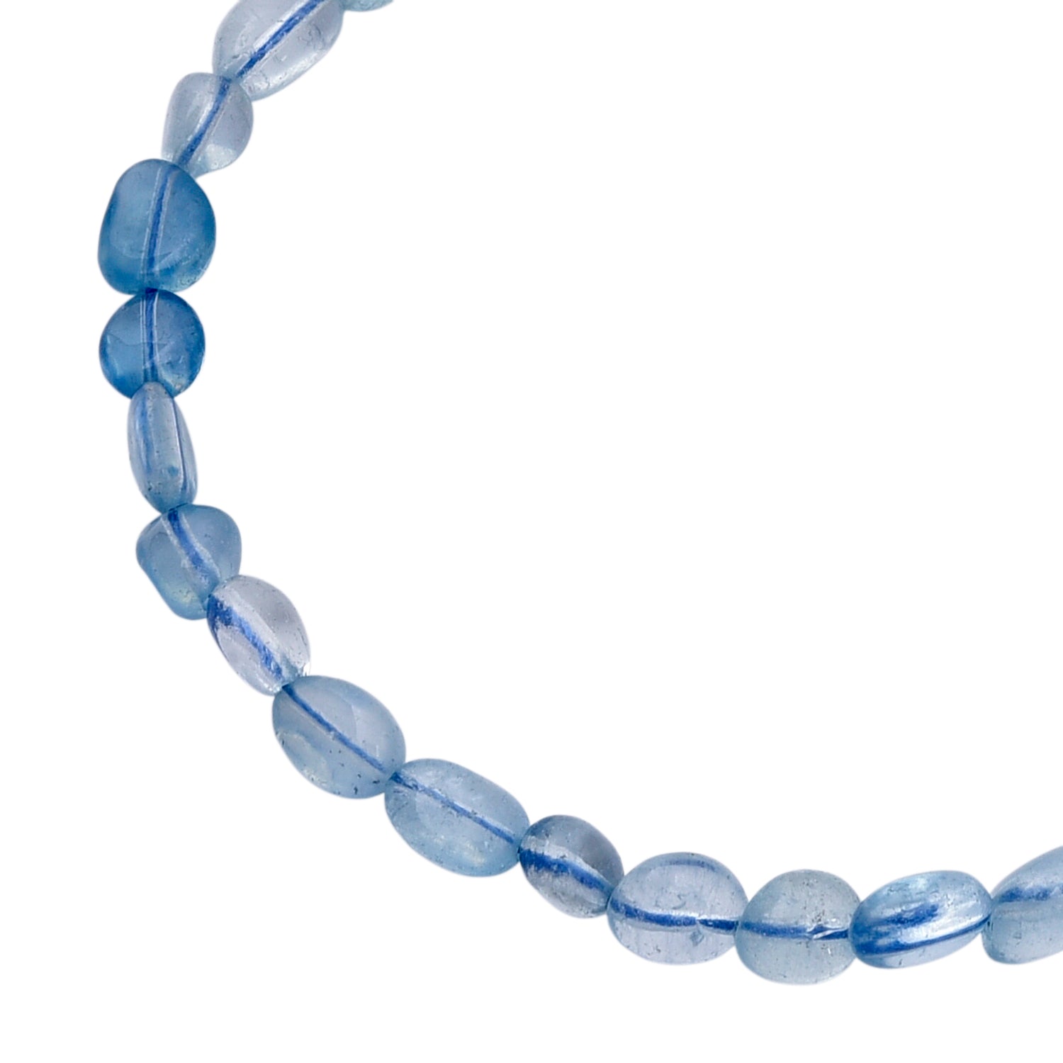 Aquamarin Halskette ca. 45 cm 316L Edelstahl ca. 90.00 ct