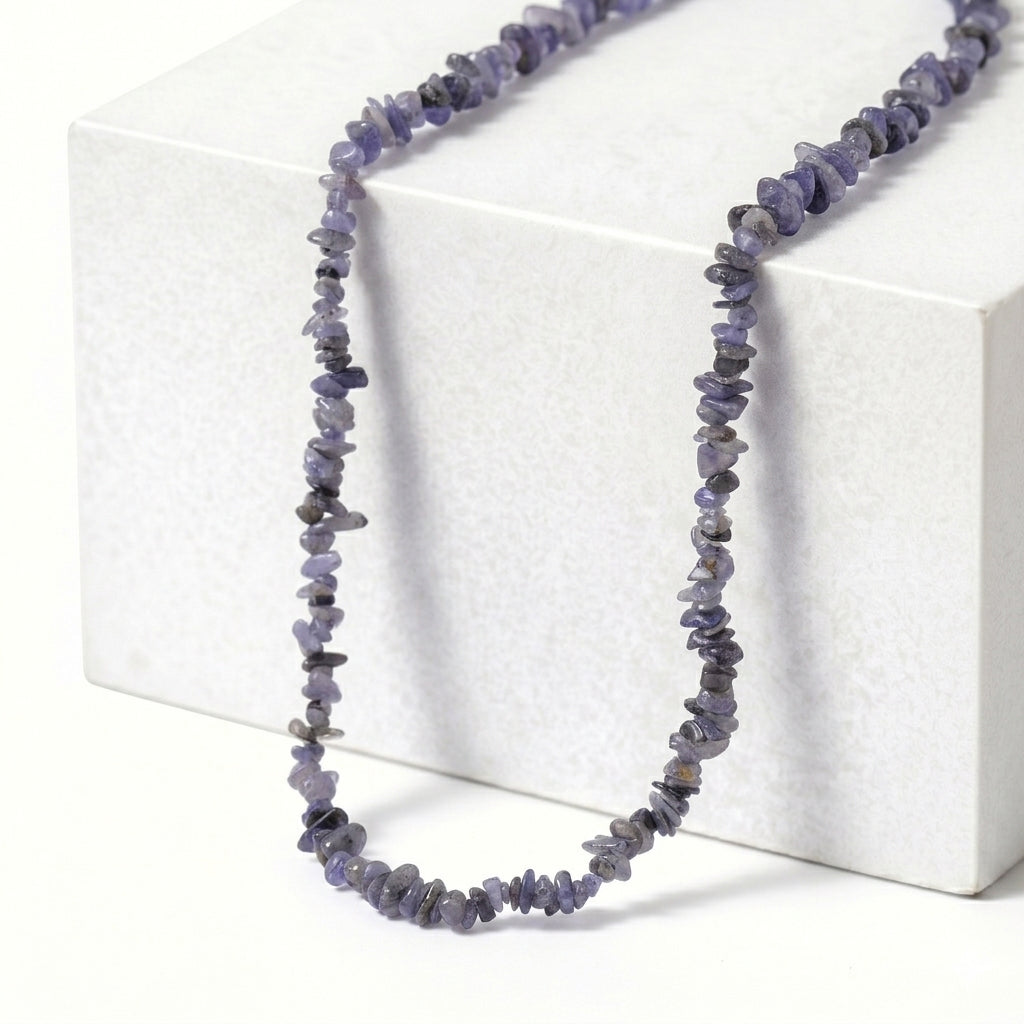Tansanit Halskette 76 cm ca. 310.00 ct