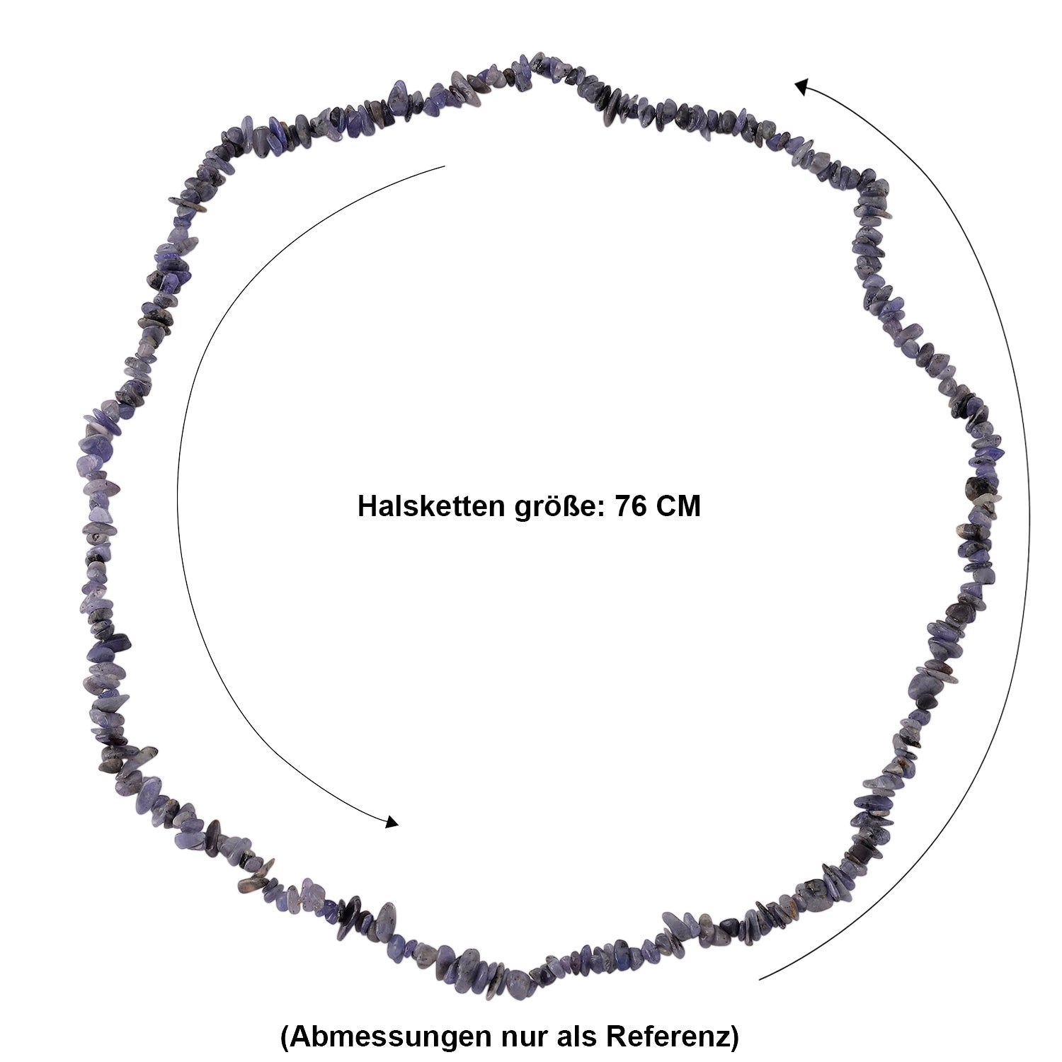 Tansanit Halskette 76 cm ca. 310.00 ct
