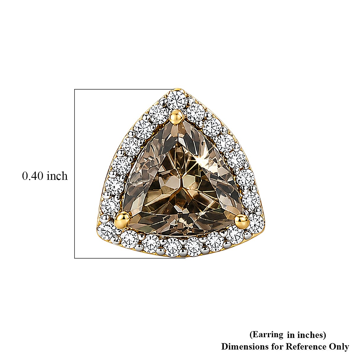 D'Joy AA Turkizit, Moissanit AGI zertifiziert Ohrringe 925 Silber 750 Gelbgold vermeil ca. 4,04 ct.