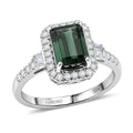 LUXORO AAA Indicolite, Weißer Diamant Ring 417 Gold (Größe 17.00) ca. 1,75 ct
