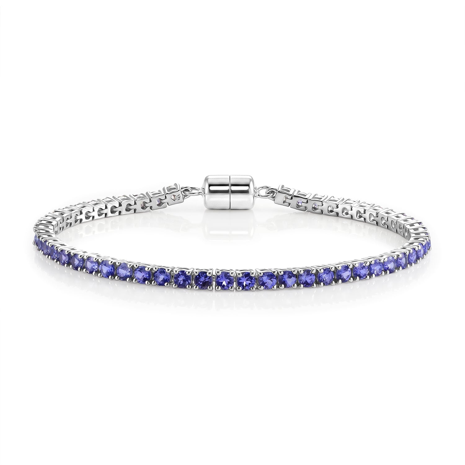 D'Joy Tansanit Armband ca. 19 cm 925 Silber Rhodiniert ca. 5,62 ct.