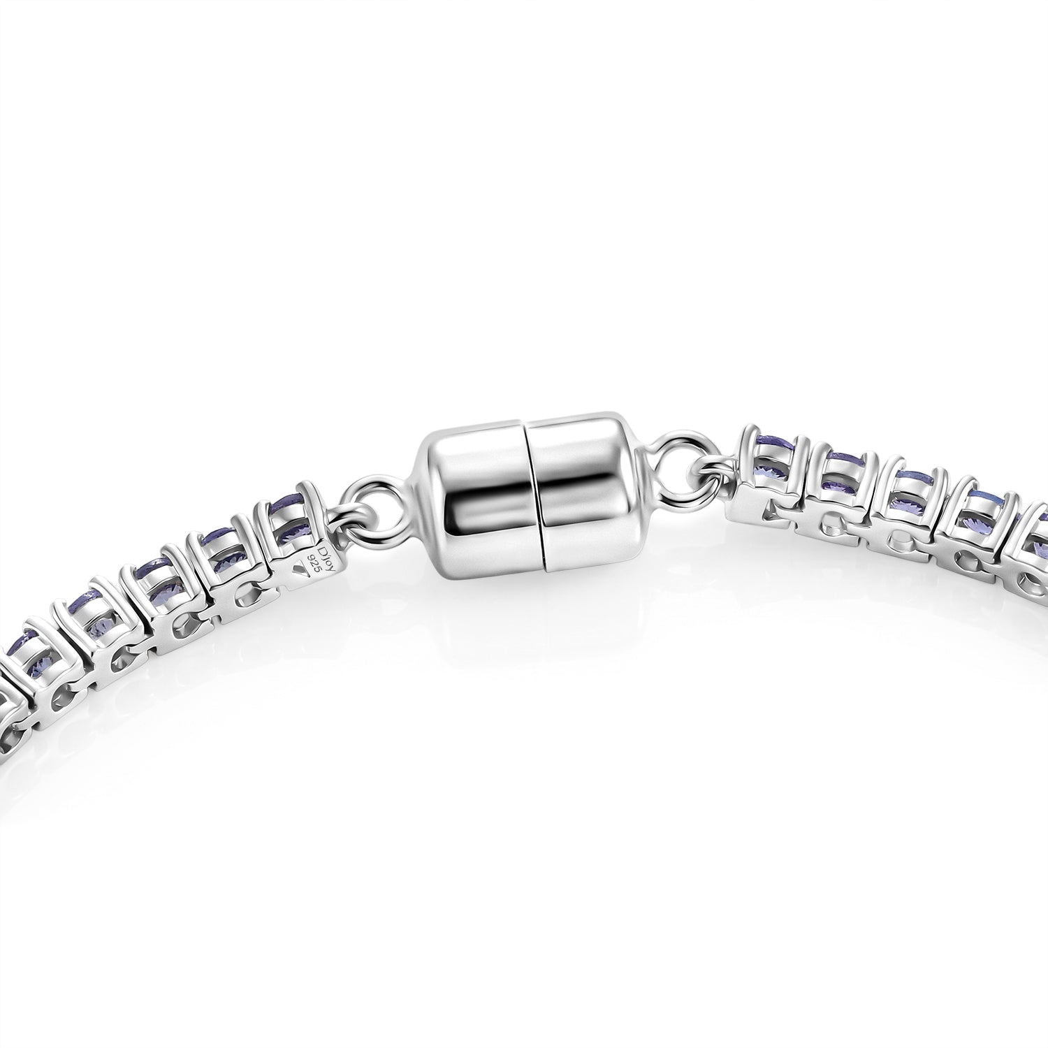 D'Joy Tansanit Armband ca. 19 cm 925 Silber Rhodiniert ca. 5,62 ct.