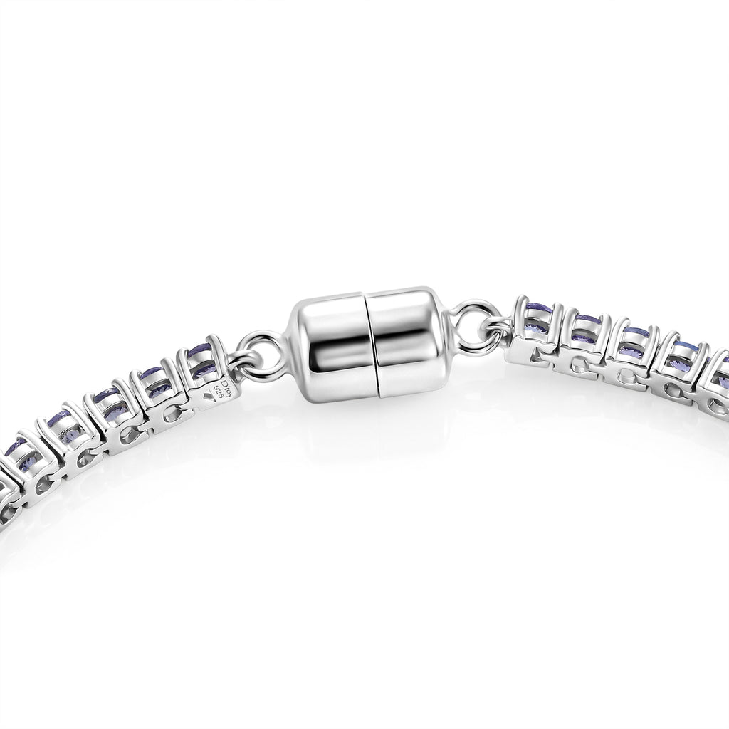 D'Joy Tansanit Armband ca. 19 cm 925 Silber Rhodiniert ca. 5,62 ct.