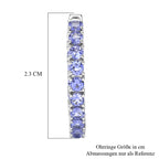 D'Joy Tansanit Ohrringe 925 Silber Rhodiniert ca. 3,96 ct.