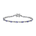 D'Joy Tansanit und Zirkon 20cm Armband - 4,45 ct.