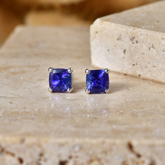 D'Joy AA Tansanit Ohrringe 925 Silber Rhodiniert ca. 1,81 ct.