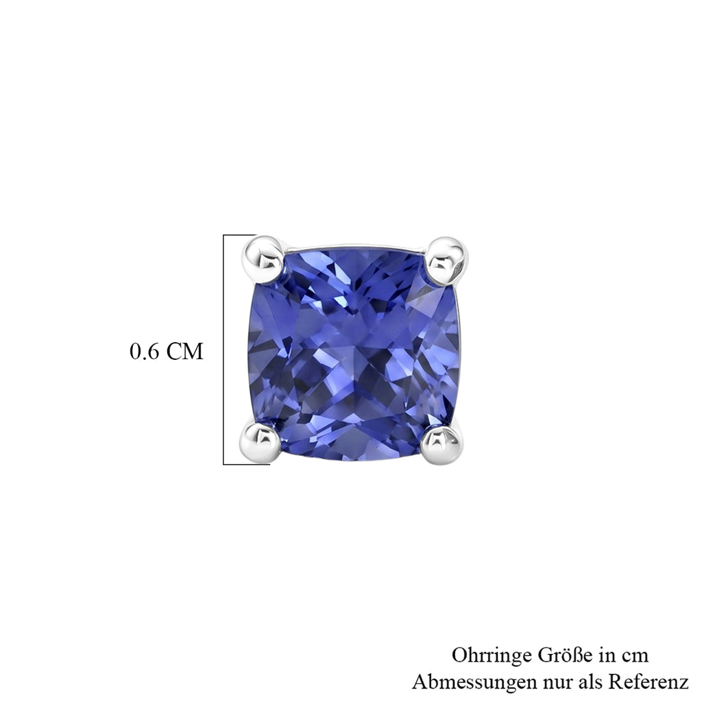D'Joy AA Tansanit Ohrringe 925 Silber Rhodiniert ca. 1,81 ct.