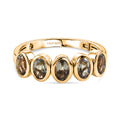 D'Joy Grüner Tansanit Ring 925 Silber 750 Vergoldet (Größe 17.00) ca. 1,25 ct