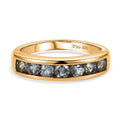 D'Joy Grüner Tansanit Ring 925 Silber 750 Vergoldet (Größe 17.00) ca. 0,94 ct