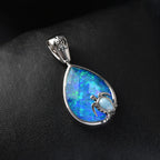 AAA Blauer Opal, Larimar Anhänger 925 Silber Rhodiniert ca. 9,30 ct.