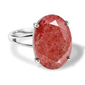 D'Joy AA Tansanischer Natronite Ring 925 Silber Rhodiniert (Größe 17.00) ca. 10,25 ct