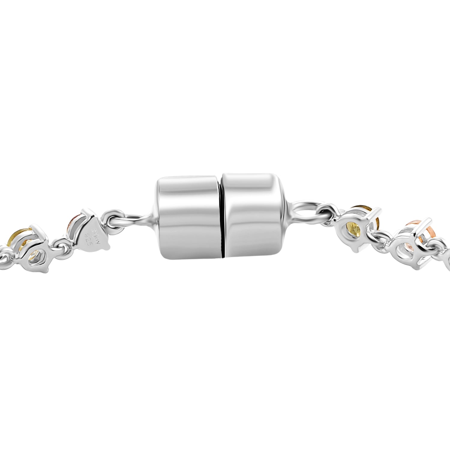 D'Joy AA Mehrfarbiges-Turmalin Armband ca. 18 cm 925 Silber Rhodiniert ca. 4,42 ct.