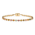 D'Joy AA Mehrfarbig-Turmalin Armband ca. 20 cm 925 Silber 750 Gelbgold vermeil ca. 4,66 ct.