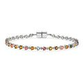 D'Joy AA Mehrfarbig-Turmalin Armband ca. 20 cm 925 Silber Rhodiniert ca. 4,66 ct.