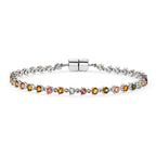 D'Joy AA Mehrfarbig-Turmalin Armband ca. 20 cm 925 Silber Rhodiniert ca. 4,66 ct.