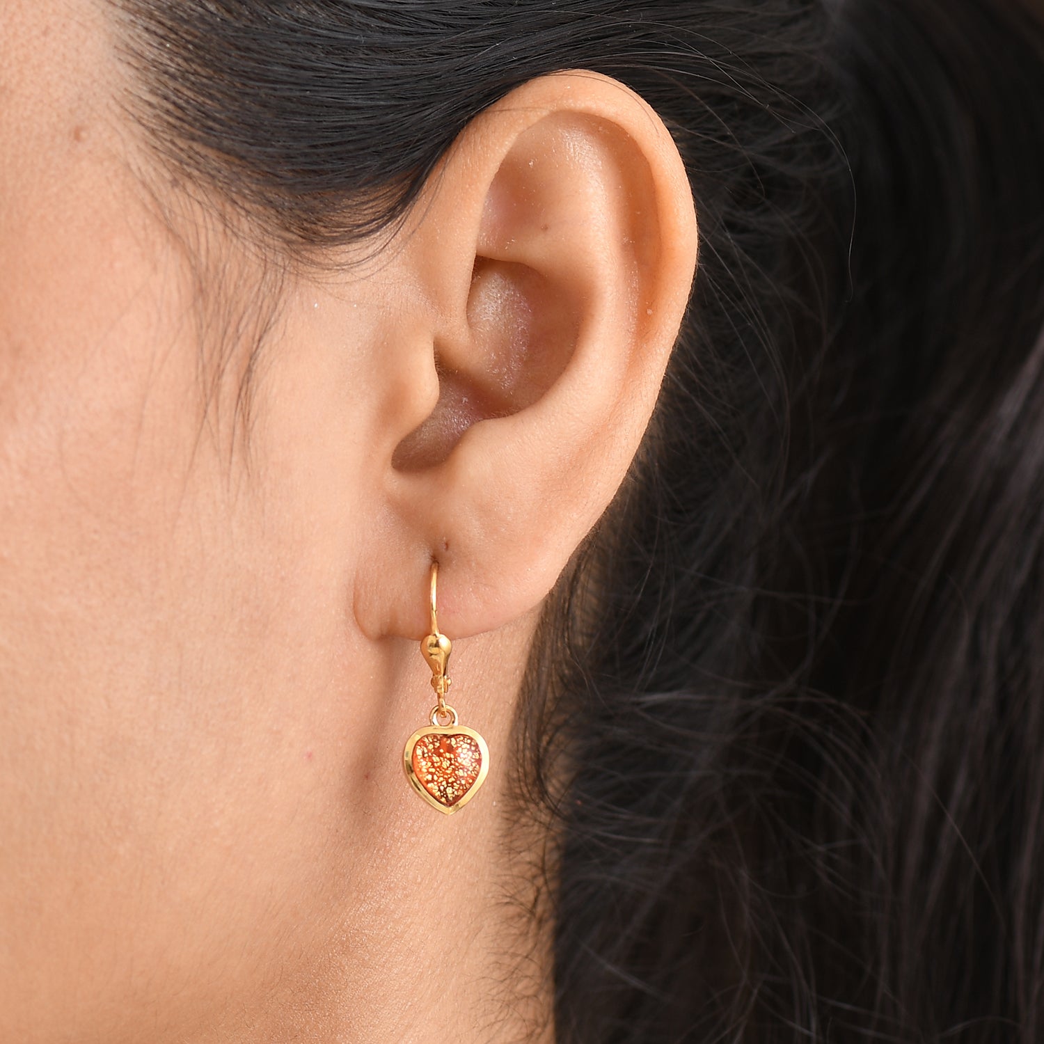 GP Whispers of Murano Kollektion - Murano aus Italien, Kanchanaburi Blauer Saphir Ohrringe 925 Silber 750 Gelbgold vermeil ca. 2.69 ct