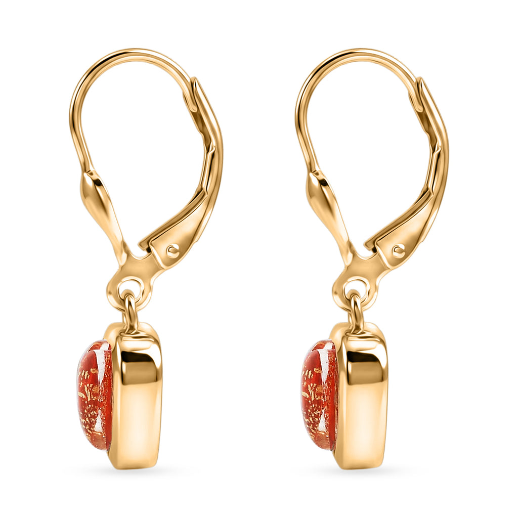 GP Whispers of Murano Kollektion - Murano aus Italien, Kanchanaburi Blauer Saphir Ohrringe 925 Silber 750 Gelbgold vermeil ca. 2.69 ct