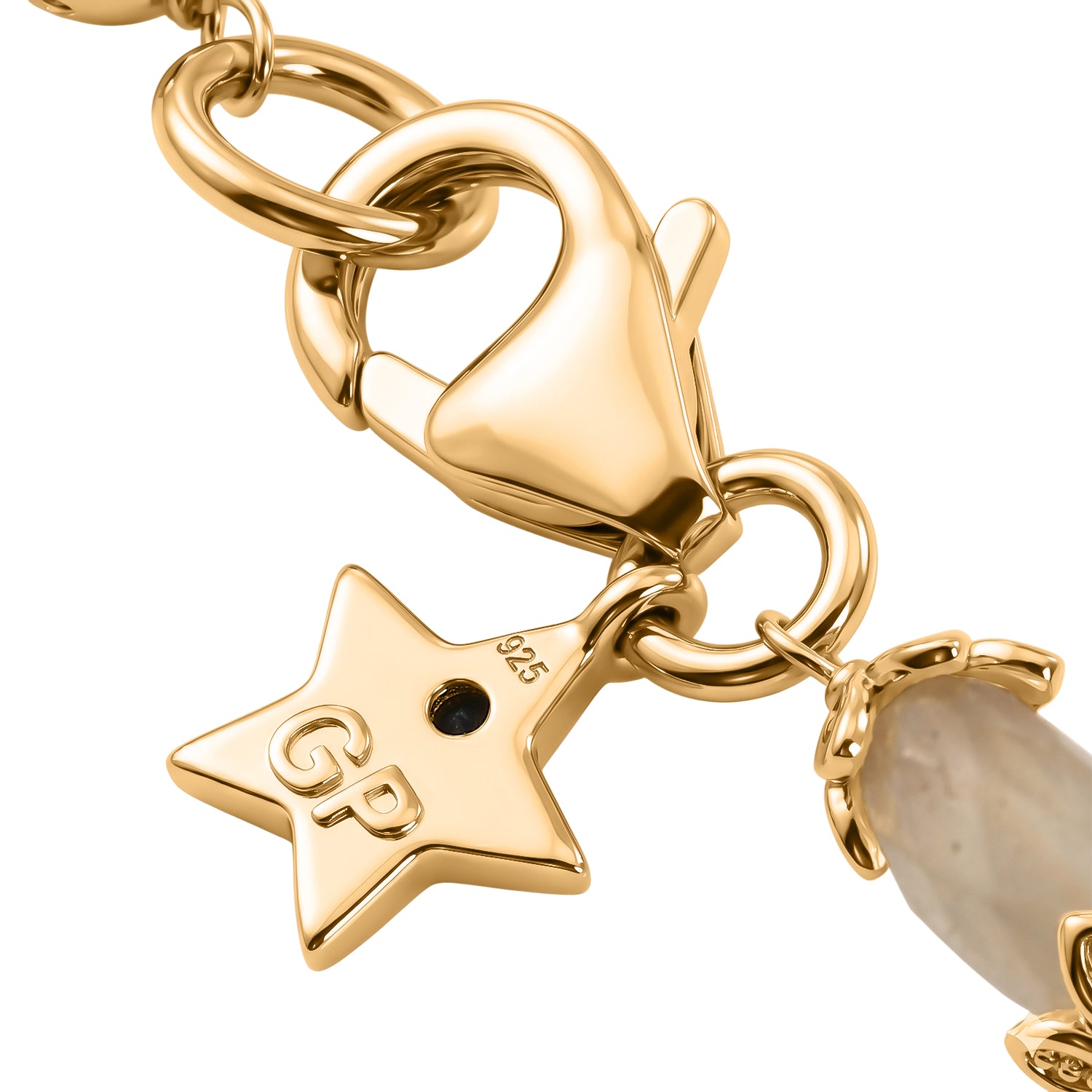 GP Celestial Kollektion - Mehrfarbig Saphir Halskette ca. 45 cm 925 Silber 750 Gelbgold vermeil ca. 99.74 ct