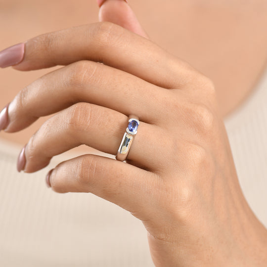 EVER TRUE Tansanit Ring Reine Bronze (Größe 20.00) ca. 0,46 ct