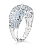 Weißer Zirkonia Ring Nickelfreies Messing, Silbefarben, (Größe 21.00) 2.00 ct