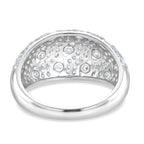Weißer Zirkonia Ring Nickelfreies Messing, Silbefarben, (Größe 21.00) 2.00 ct