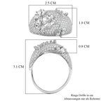 Weißer Zirkonia Ring Nickelfreies Messing (Größe 18.00)