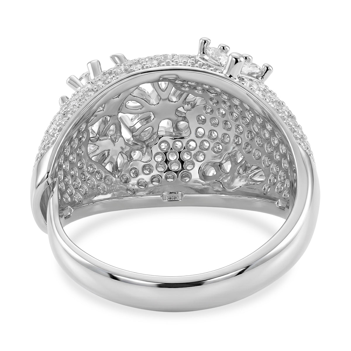 Weißer Zirkonia Ring Nickelfreies Messing (Größe 19.00)