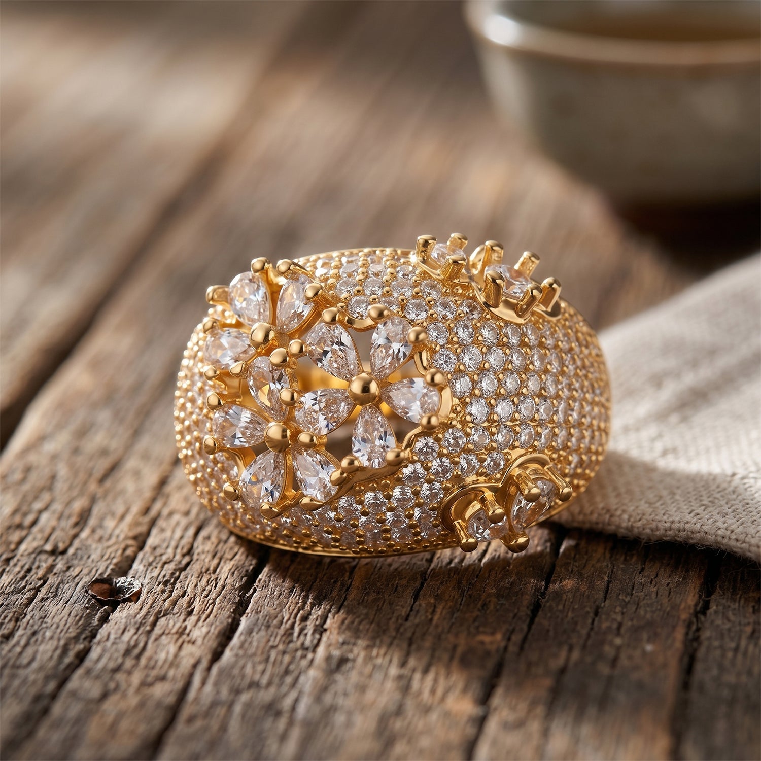 Weißer Zirkonia Ring Nickelfreies Messing (Größe 19.00)