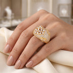 Weißer Zirkonia Ring Nickelfreies Messing (Größe 19.00)