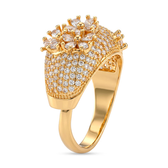 Weißer Zirkonia Ring Nickelfreies Messing (Größe 19.00)