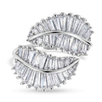 Weißer Zirkonia Ring Nickelfreies Messing Flexible (Größe 17.00-18.00)