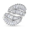 Weißer Zirkonia Ring Nickelfreies Messing Flexibles (Größe 19.00-20.00)