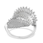 Weißer Zirkonia Ring Nickelfreies Messing Flexibles (Größe 19.00-20.00)