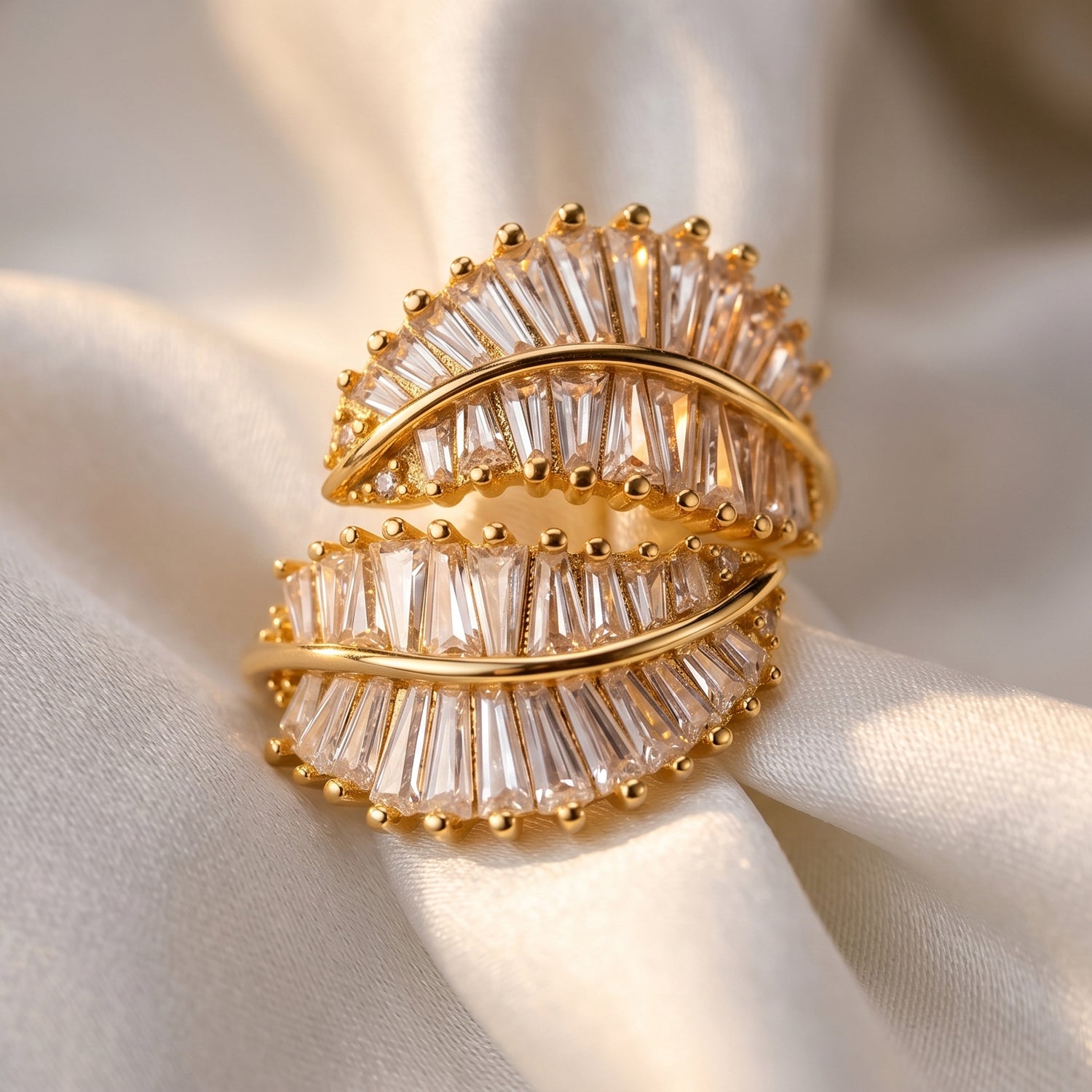 Weißer Zirkonia Ring Nickelfreies Messing Flexibles (Größe 19.00-20.00)
