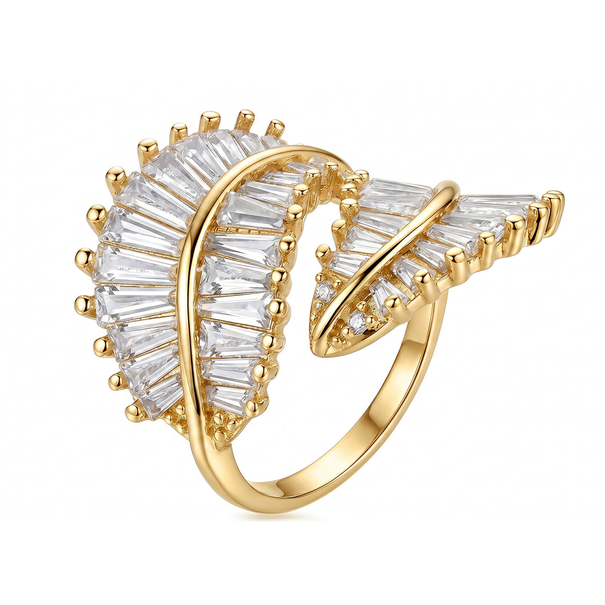 Weißer Zirkonia Ring Nickelfreies Messing Flexibles (Größe 19.00-20.00)