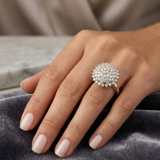 Weißer Zirkonia Ring Nickelfreies Messing (Größe 17.25)
