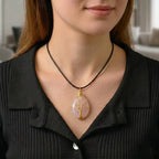 Rosenquarz Halskette ca. Flexibles cm Nickelfreies Messing ca. 45.00 ct