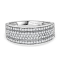 D'Joy Weißer Diamant Ring 925 Silber Rhodiniert (Größe 17.00) ca. 0,53 ct